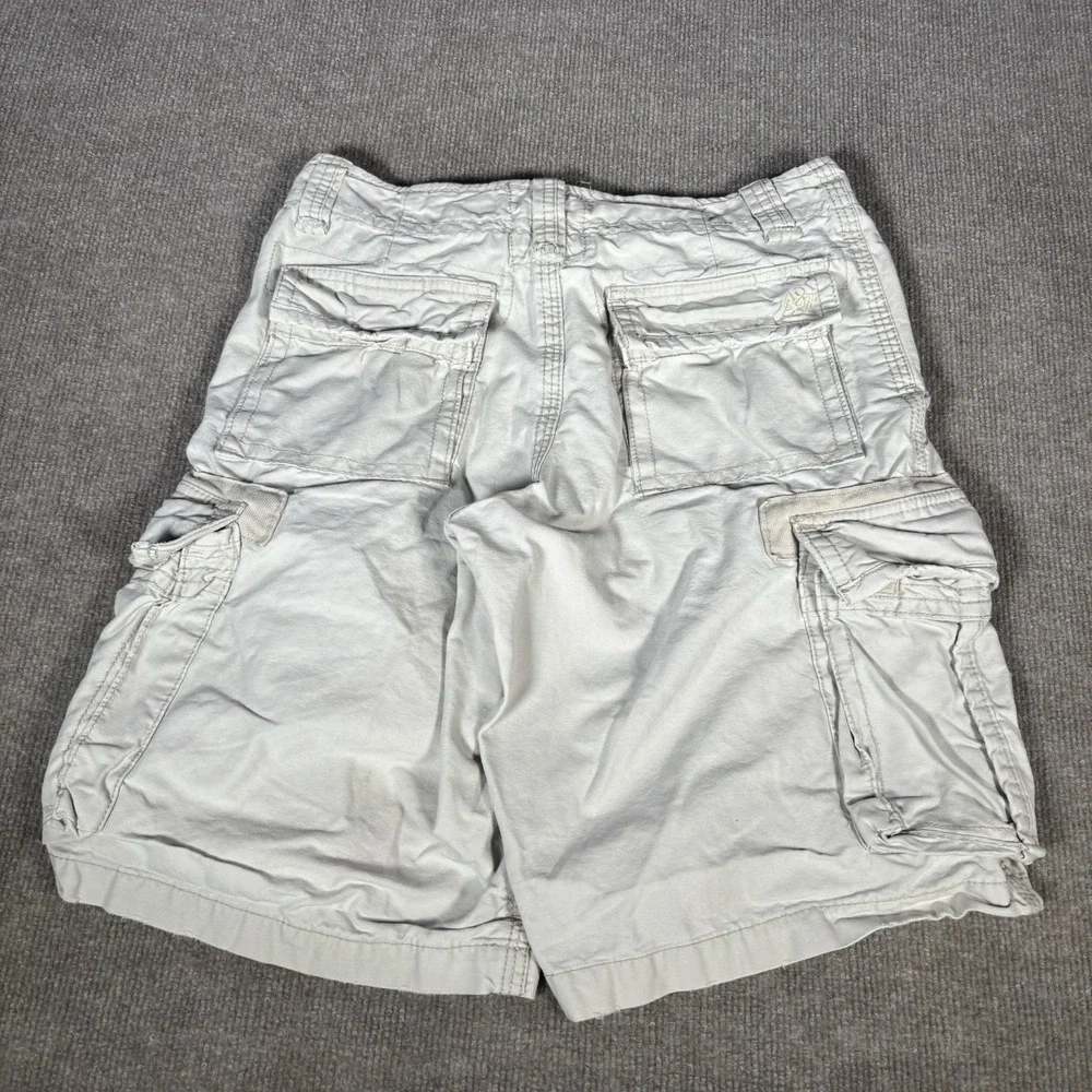 Aeropostale Cargo Shorts Mens 29 Ivory Baggy Heavy Skater Grunge Workwear Y2K